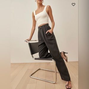 Reformation Black Petites Mason Pant 2P